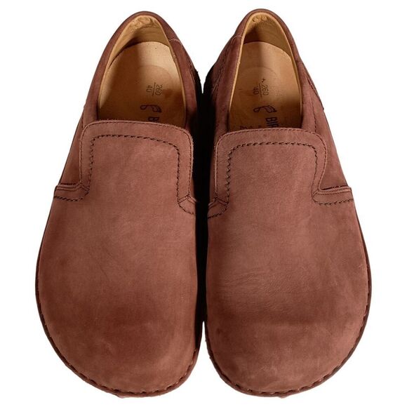 Birkenstock Nashville Loafers Clogs Mens 7 Womens 9 Brown Nubuck Leather main image 5
